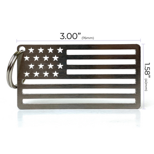 American Flag Stainless Steel Key Chain