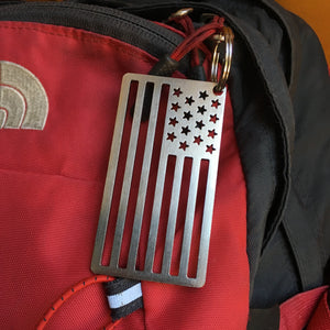 American Flag Stainless Steel Key Chain