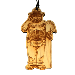 Arotags Smokey Bear — Wooden Car Air Freshener
