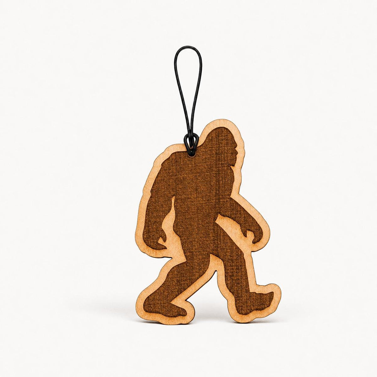 Bigfoot wooden car air freshener