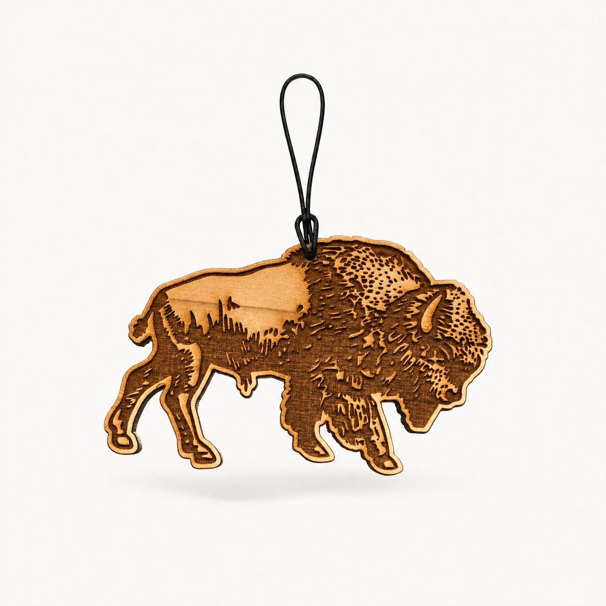 Bison Mountains wooden car air freshener