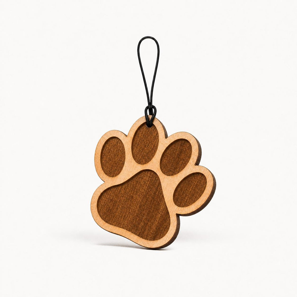 Paw Print wooden car air freshener