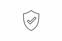 Security shield icon line art
